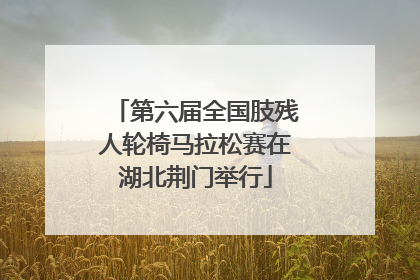 第六届全国肢残人轮椅马拉松赛在湖北荆门举行